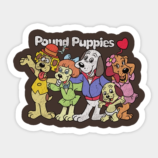 Retro Cartoon Puppies Sticker by Tricera Tops